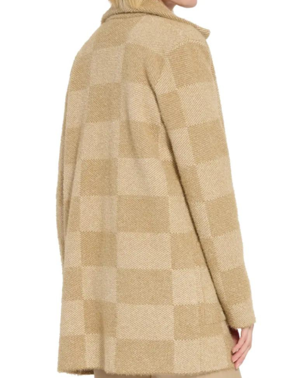 Lyssé Salma Oversize Check Pattern Sweater Coat.