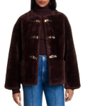 Maje Short Faux Fur Coat