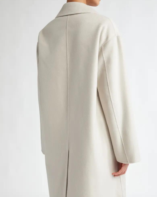 Max Mara Double Face Sand Wool Coat.