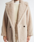 Max Mara Sand Olga Teddy Short Coat