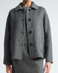 Max Mara Sorriso Check Wool Blend Short Coat