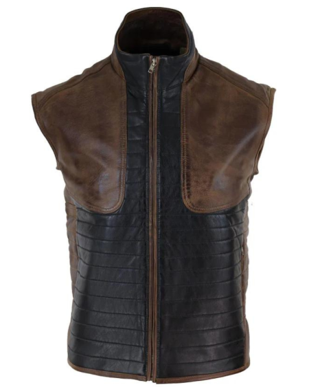 Men's Real Leather Waistcoat Gilet Japanese Vest