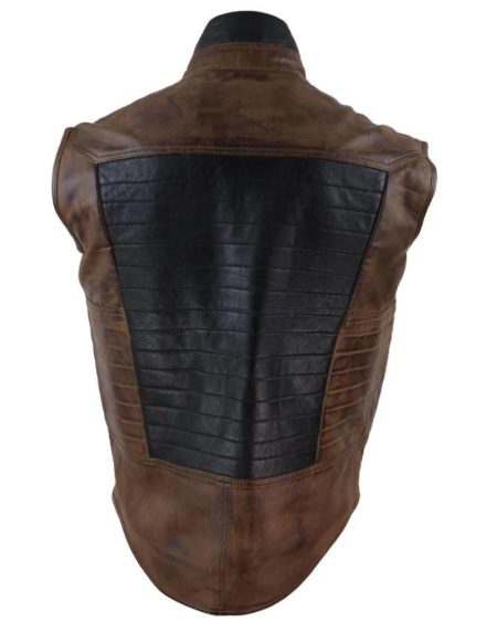 Men's Real Leather Waistcoat Gilet Japanese Vest.