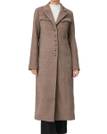 Paige Lucrezia Longline Rye Brown Multi Wool Blend Coat