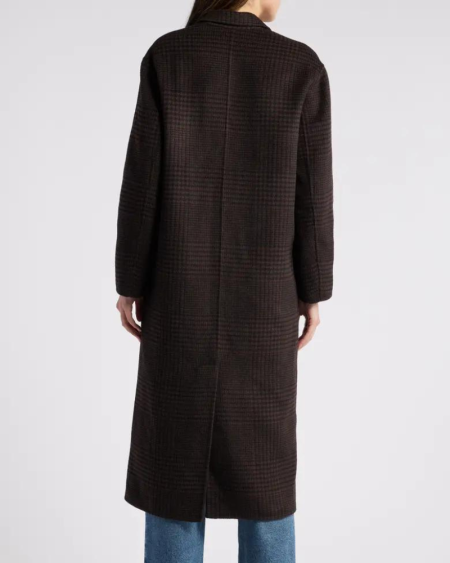 Rails Gallery Houndstooth Check Wool Blend Coat.