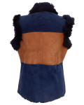 Real Sheepskin Shearling Goat Fur Leather Winter Warm Womens Vest