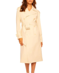 Susana Monaco Signature Stretch Belgian Creme Trench Coat