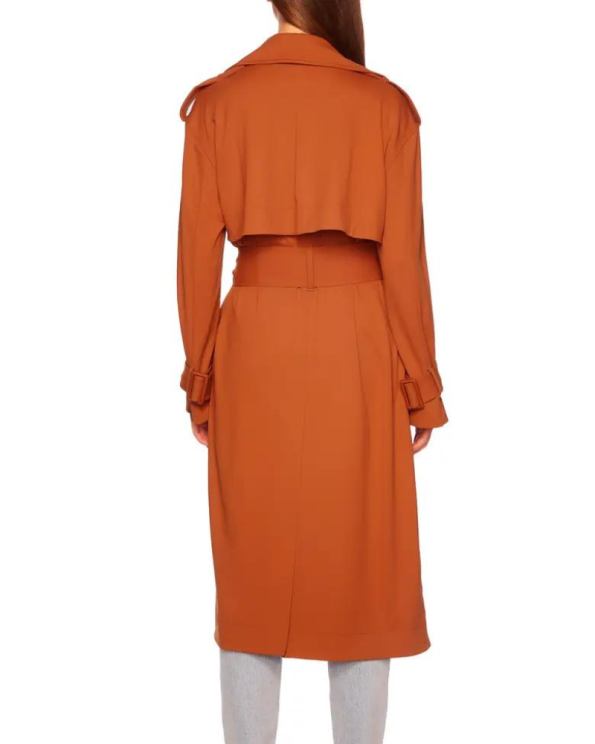 Susana Monaco Signature Stretch Umber Trench Coat.