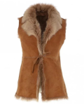 Women's Suede Leather Fitted Gilet Vest