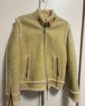 Avirex B-3 Mouton Beige Flight Jacket