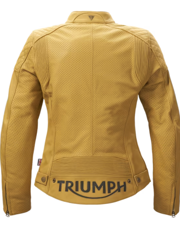 Braddan Women's Air Race Gold Motorcycle Jacket