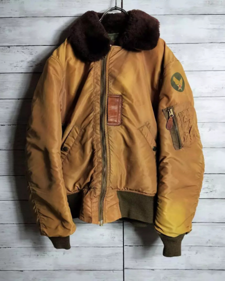 Buzz Rickson's B-15 Brown Nylon Flight Jacket