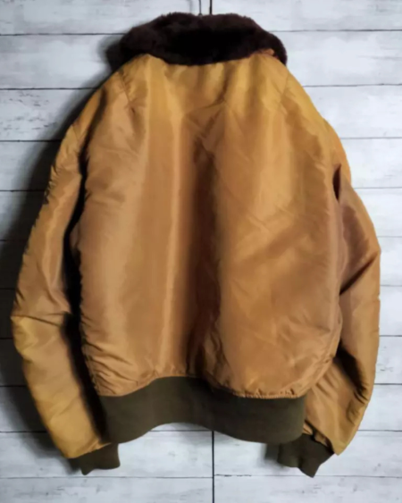Buzz Rickson's B-15 Brown Nylon Flight Jacket.