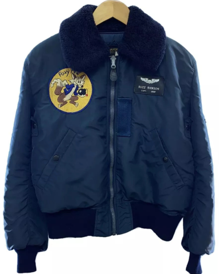 Buzz Rickson's B-15 Navy Blue Nylon Flight Jacket