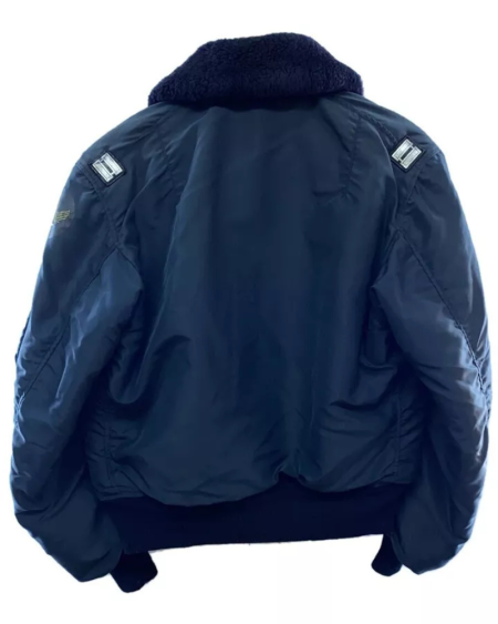 Buzz Rickson's B-15 Navy Blue Nylon Flight Jacket.