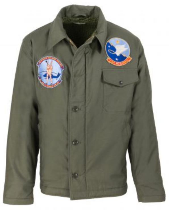 Buzz Rickson's Type Deck A-2 Green Hand Painted Jacket
