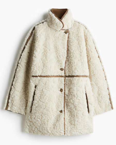 Fluffy Light Beige Fur Coat