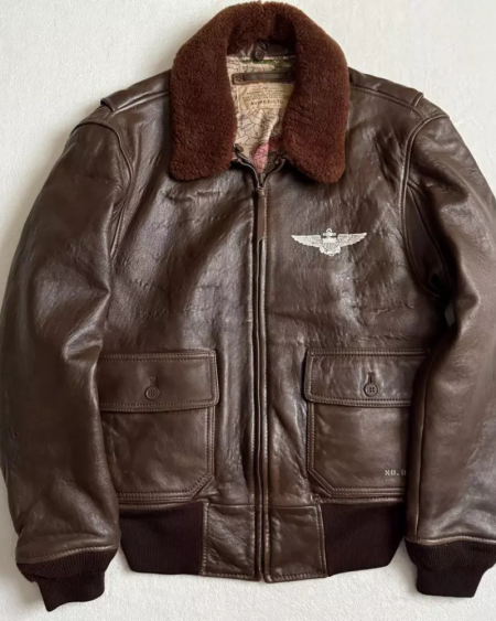 Girl Kiwami Avirex G-1 Brown Leather Jacket