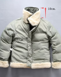 Goat Skin B3 Bomber Black Sheep Leather Down Reversible Jacket
