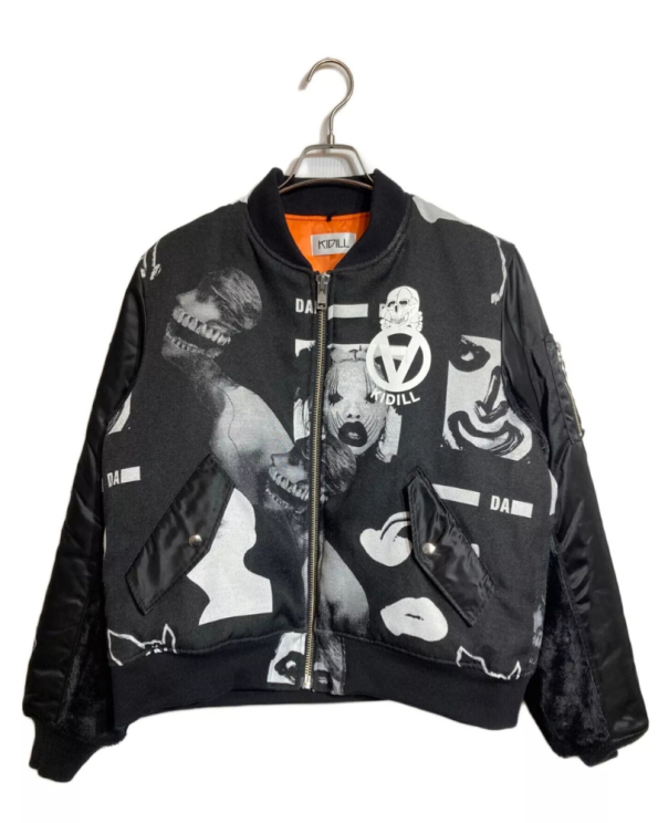 Kidill Anarchy Ma-1 Black Bomber Flight Jacket