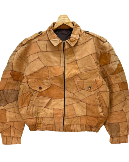 Men's A-2 Brick Design Bomber Collar Jacket