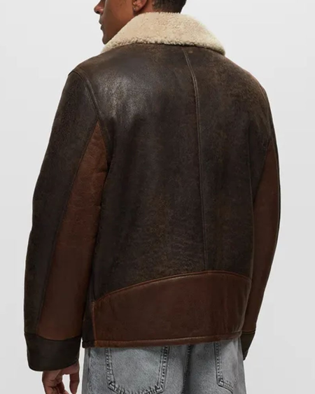Men's B-3 Pilot Shearling Leather Jacket