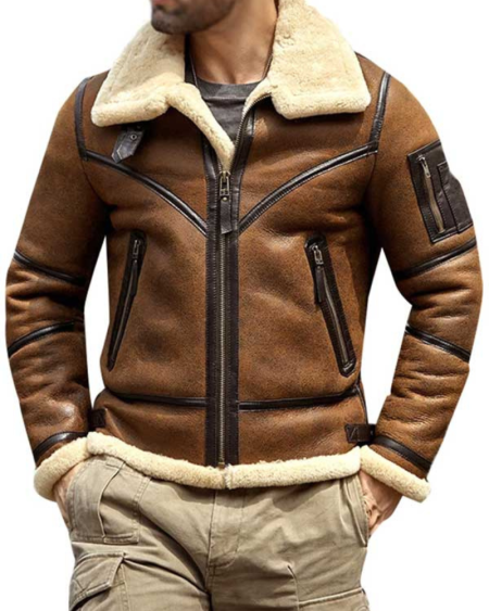 Men’s B3 Sheepskin Leather Aviator Jacket