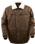 Men’s Ezra Brown Cotton Flight Aviator Jacket