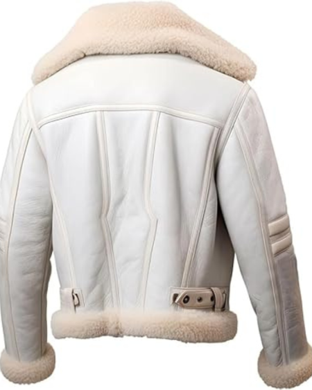 Men's Genuine Sheepskin B-3 Bomber Jacket