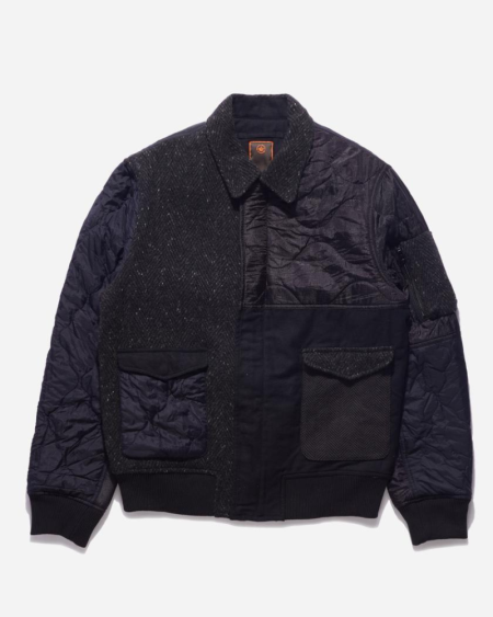 Men's Upcycled A-2 Flight Black Maharishi Jacket