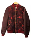 Moncler Ma-1 Red Polyester Camouflage Flight Bomber Jacket