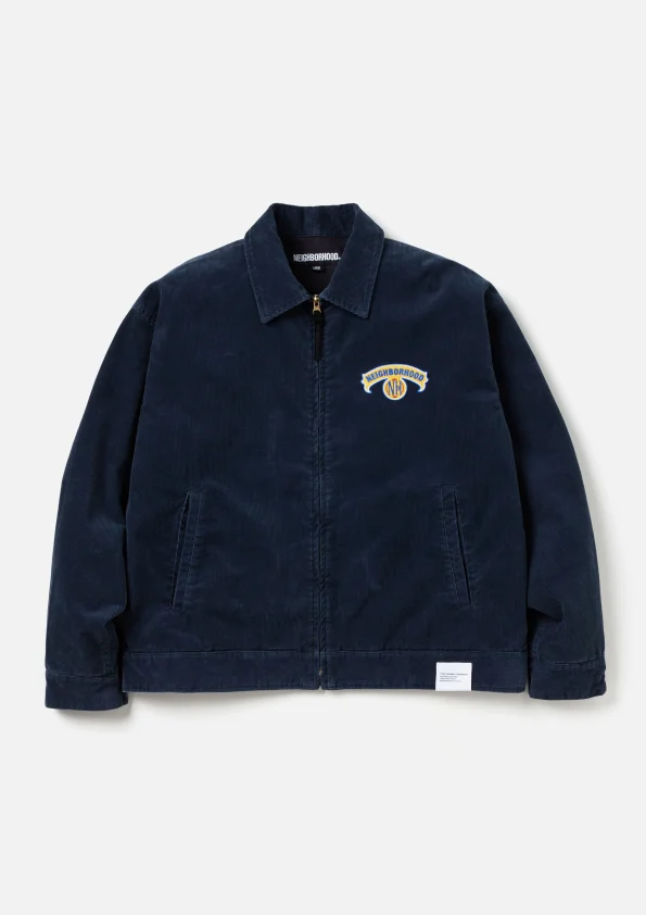 Neighborhood A-2 Washed Navy Blue Corduroy Work Jacket