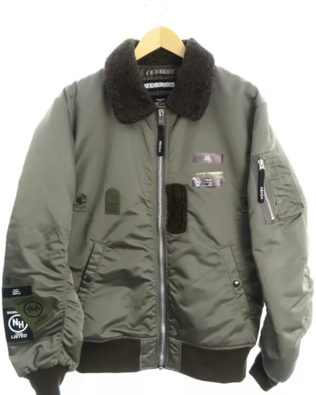 Neighborhood B-15 Grey Nylon Flight Jacket