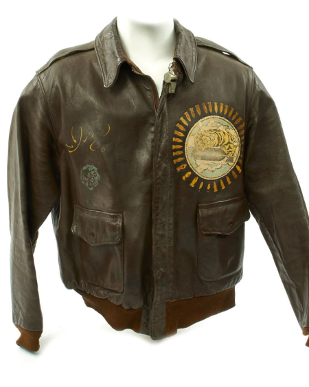 Original U.S. WWII 8th Air Force Brown Leather A-2 Jacket