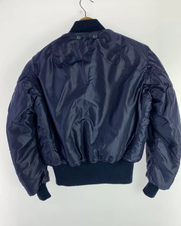 Real Mccoy's Military B-15 Navy Blue Nylon Flight Jacket.