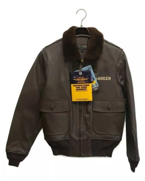 Steve Mcqueen Brown Leather Flight Type G-1 Jacket