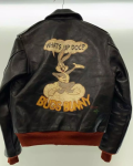 TOYS McCOY Bugs Bunny A-2 Flight Black Leather Jacket
