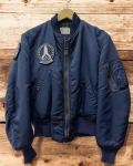 The Real Mccoy's B-15 Navy Blue Nylon Flight Jacket