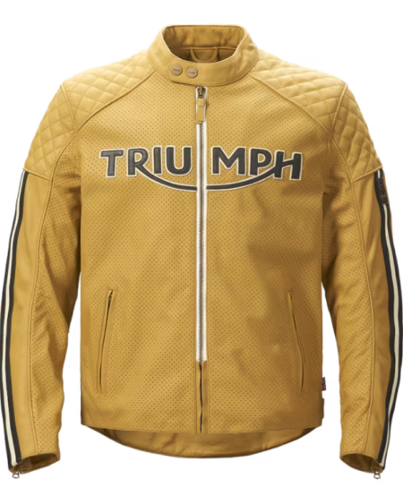 Triumph Men's Gold Motorcycle Braddan Air Race Jacket