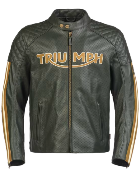 Triumph Men's Racing Green Motorcycle Braddan Air Race Jacket