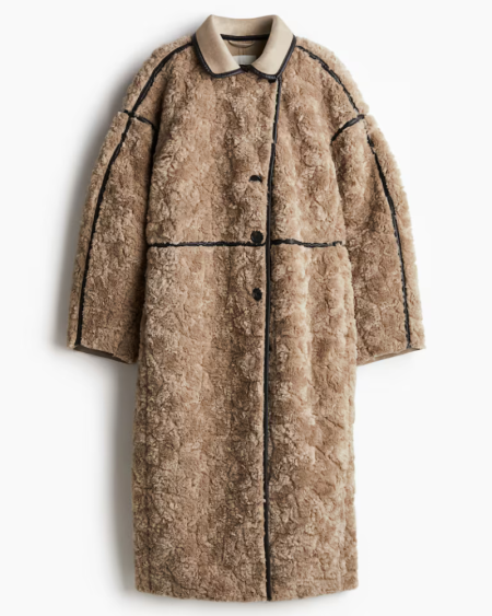 Women's Beige Teddy Coat