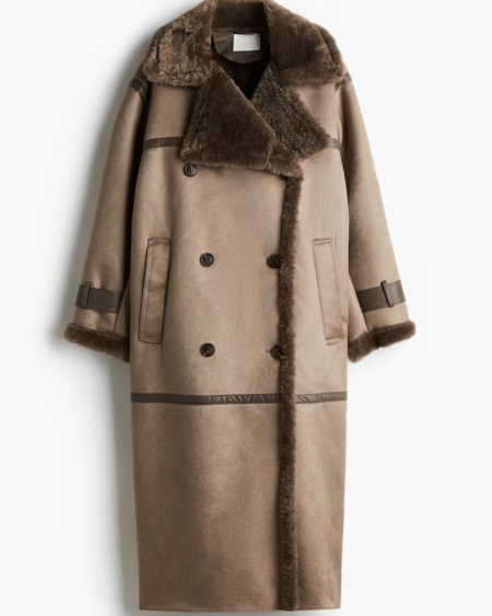 Women's Mole Leather Oversized Coat