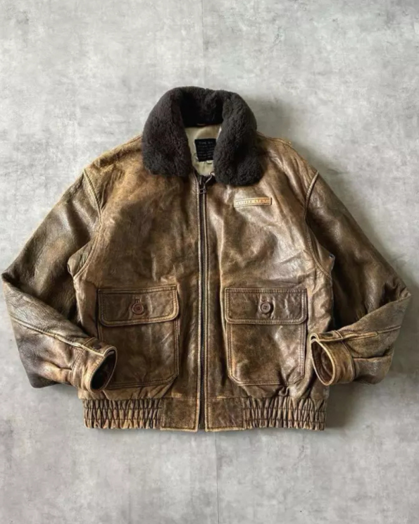 80's Avirex A-2 Flight Leather Jacket