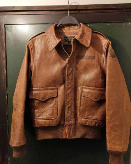 A-2 Real McCOY'S Riders Brown Leather Flight Jacket