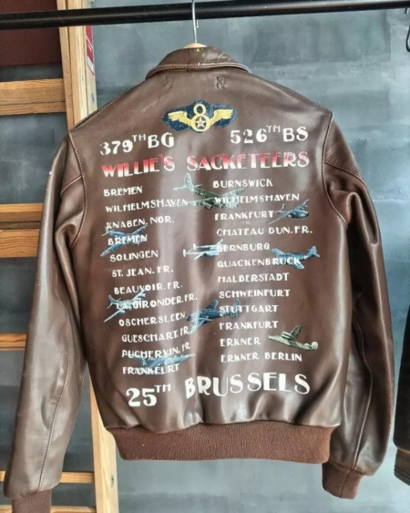 AERO LEATHER A-2 Brown Genuine Leather Jacket