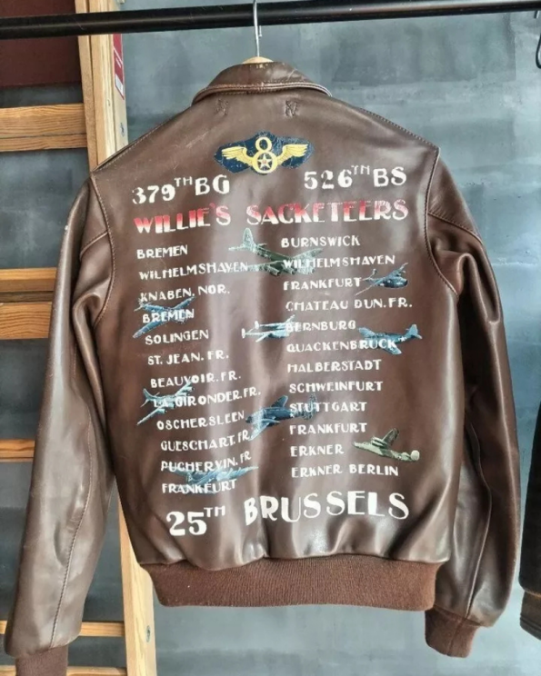 AERO LEATHER A-2 Brown Genuine Leather Jacket