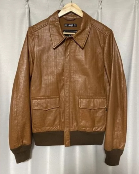 Alpha Industries Special Order A-2 Brown Leather Flight Leather Jacket