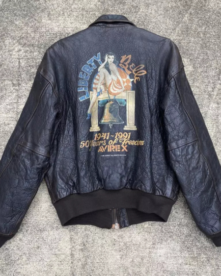 Avirex A-2 50th Anniversary Flight Pinup Girl Leather Jacket