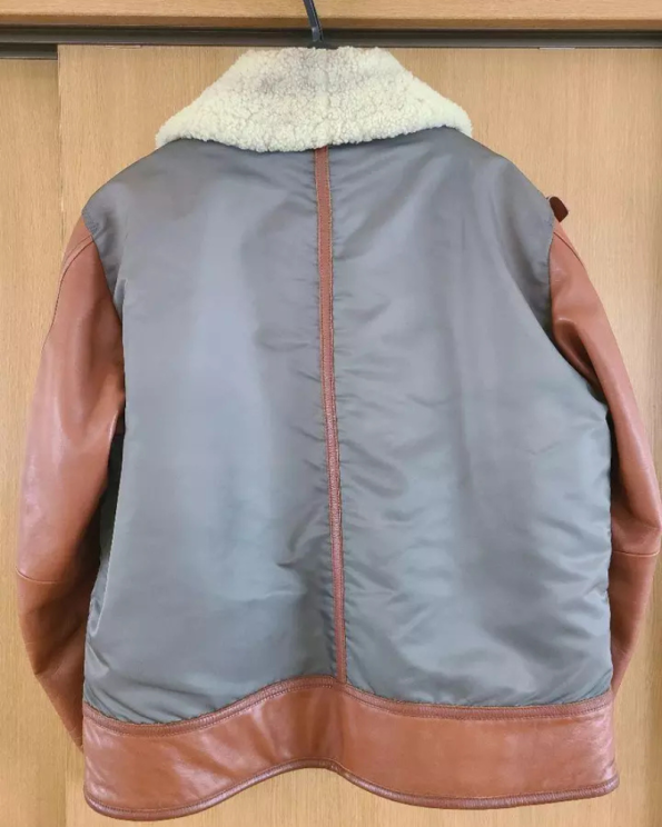Avirex B-3 Real Mouton Leather & Nylon Jacket