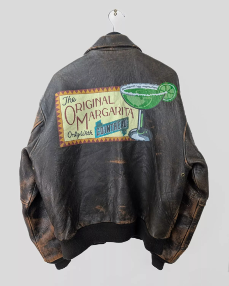 Avirex Cointreau Margarita A-2 Flight Brown Leather Jacket